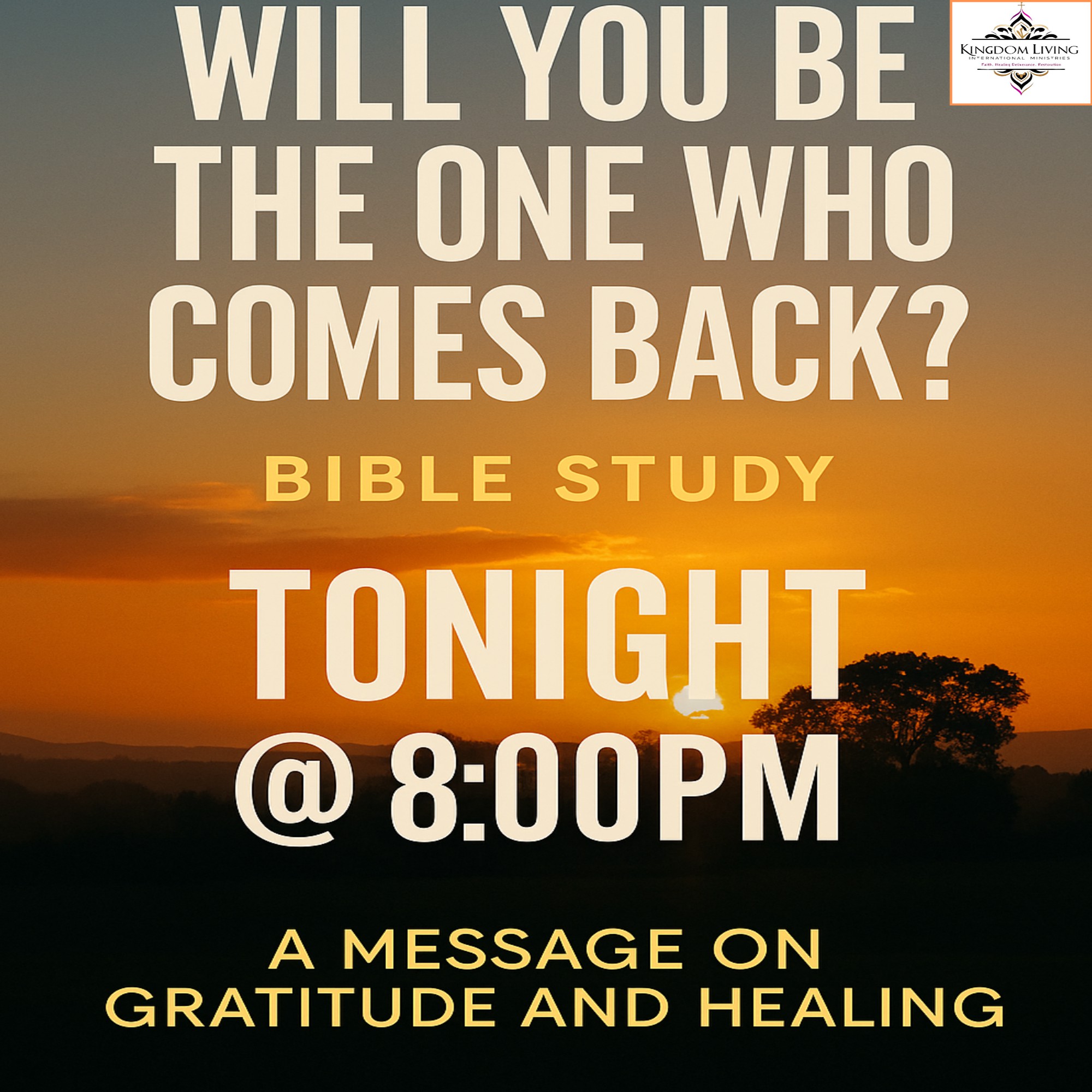 Will You Be the One? The Power of Returning to Give God Glory” episode artwork