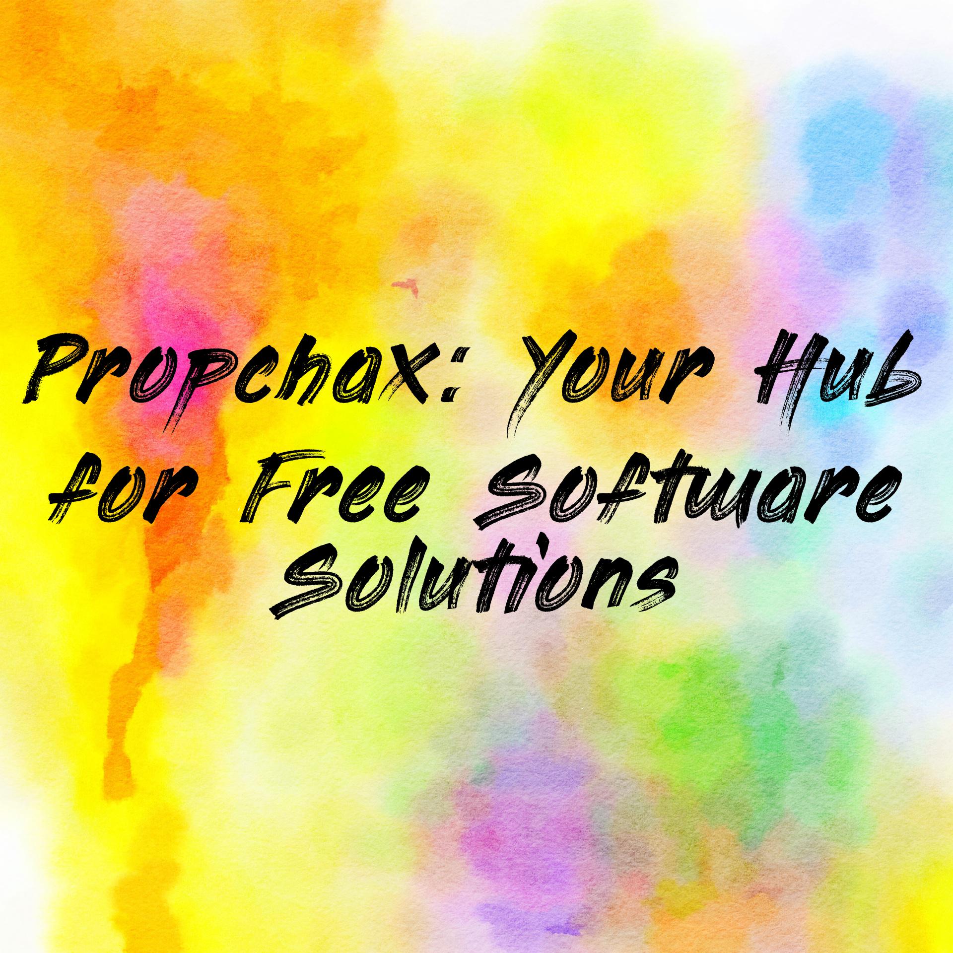 Propchax: Your Hub for Free Software Solutions